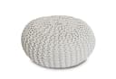 Amagohome Strickhocker Sitzpouf Weiß 100% Baumwolle Bild 2