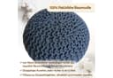 Amagohome Strickhocker Sitzpouf Jeansblau 100% Baumwolle Bild 1