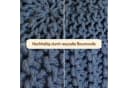 Amagohome Strickhocker Sitzpouf Jeansblau 100% Baumwolle Bild 4