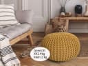 Amagohome Strickhocker Sitzpouf Gelb Grobstrick Bild 5