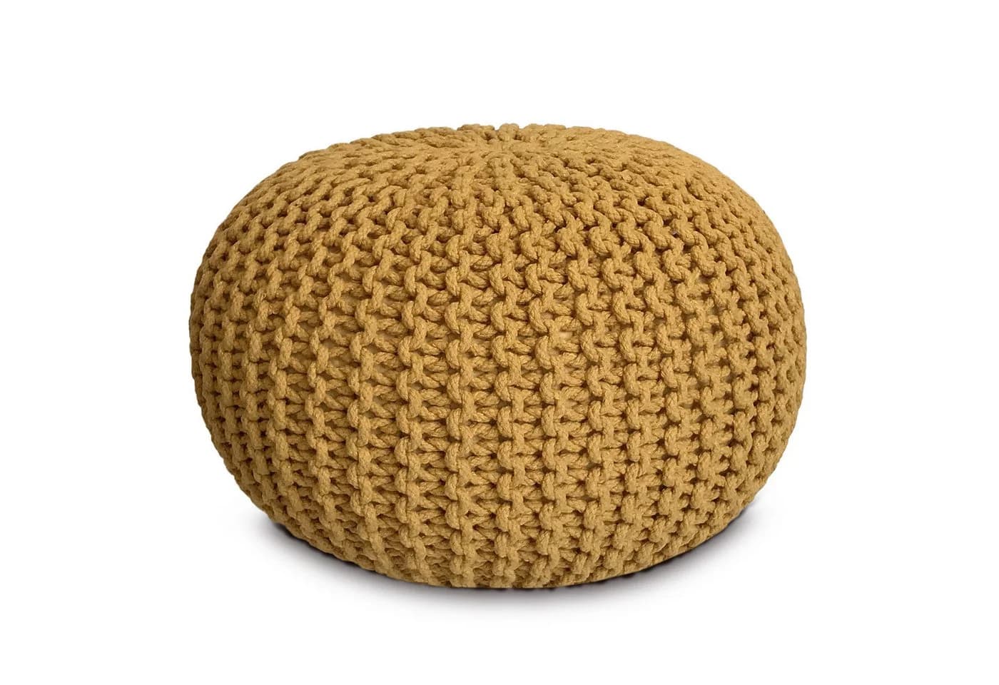 Amagohome Strickhocker XXL Gelb Sitzhocker Baumwolle - Bild 2
