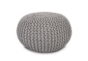 Amagohome Strickhocker XXL Grau 100% Baumwolle Bild 2