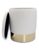 Amagohome Samthocker mit Stauraum - Velour Hocker Bild 1