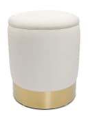 Amagohome Samthocker mit Stauraum - Velour Hocker Bild 2