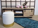 Amagohome Samthocker mit Stauraum - Velour Hocker Bild 4