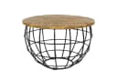 Amagohome Couchtisch Rund Ø 55 cm Industrie-Style Altholz Metall Bild 5