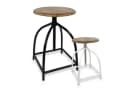 Amagohome Drehhocker Barhocker höhenverstellbar Massivholz Schwarz Bild 2