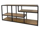 Amagohome Standregal Raumteiler Industrie-Style Altholz Metall Bild 3