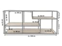 Amagohome Standregal Raumteiler Industrie-Style Altholz Metall Bild 4