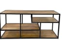 Amagohome Standregal Raumteiler Industrie-Style Altholz Metall Bild 5