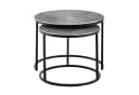 Amagohome Couchtisch Set 2-teilig Silber Aluminium Antik Stil Bild 4