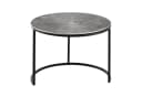 Amagohome Couchtisch Set 2-teilig Silber Aluminium Antik Stil Bild 5