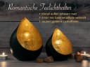 Amagohome Teelichthalter Set 2-teilig Tropfenform Metall Schwarz Gold Bild 1