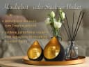 Amagohome Teelichthalter Set 2-teilig Tropfenform Metall Schwarz Gold Bild 3