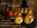 Amagohome Teelichthalter Set 2-teilig Tropfenform Metall Schwarz Gold Bild 4