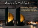 Amagohome Teelichthalter Set 2-teilig Schwarz Gold Zylinder Metall Bild 1