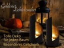 Amagohome Teelichthalter Set 2-teilig Schwarz Gold Zylinder Metall Bild 4