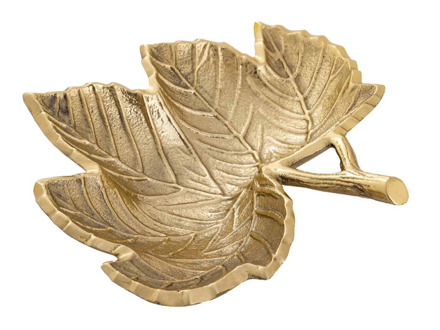 Amagohome Blattschale Aluminium Dekoschale Snackschale Gold/Silber - Bild 2
