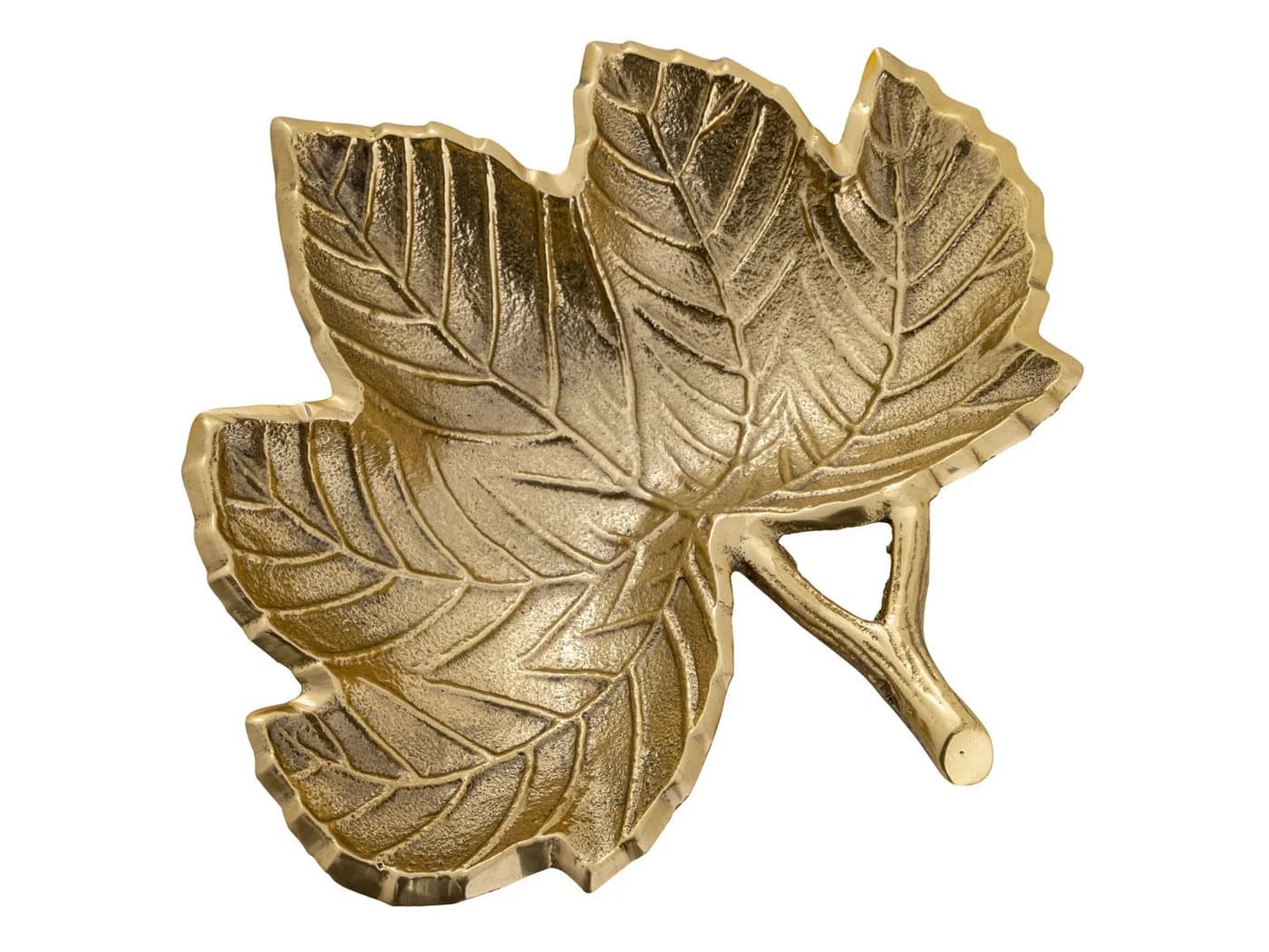 Amagohome Blattschale Aluminium Dekoschale Snackschale Gold/Silber - Bild 3