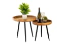 Amagohome Couchtisch Beistelltisch Holz Rund Bild 3