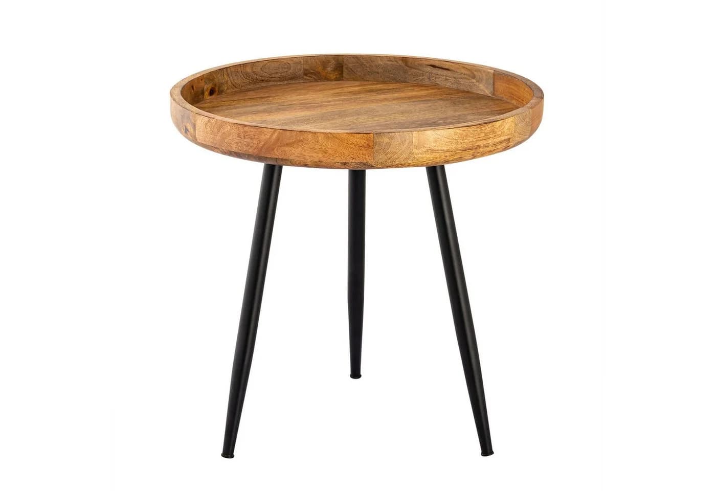 Amagohome Couchtisch Beistelltisch Holz Rund - Bild 4