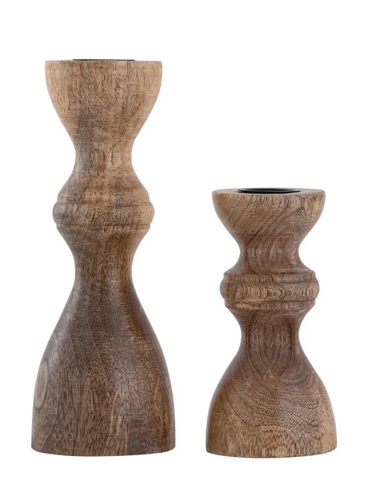 Amagohome Kerzenhalter 2er Set Stabkerzen Mangoholz - Bild 3