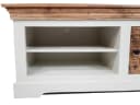 Amagohome Lowboard TV Schrank Massivholz Ibiza Weiß Bild 1