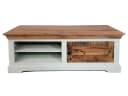 Amagohome Lowboard TV Schrank Massivholz Ibiza Weiß Bild 2