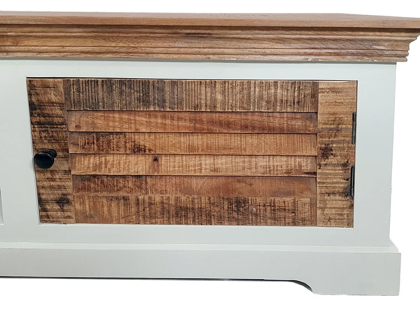 Amagohome Lowboard TV Schrank Massivholz Ibiza Weiß - Bild 3
