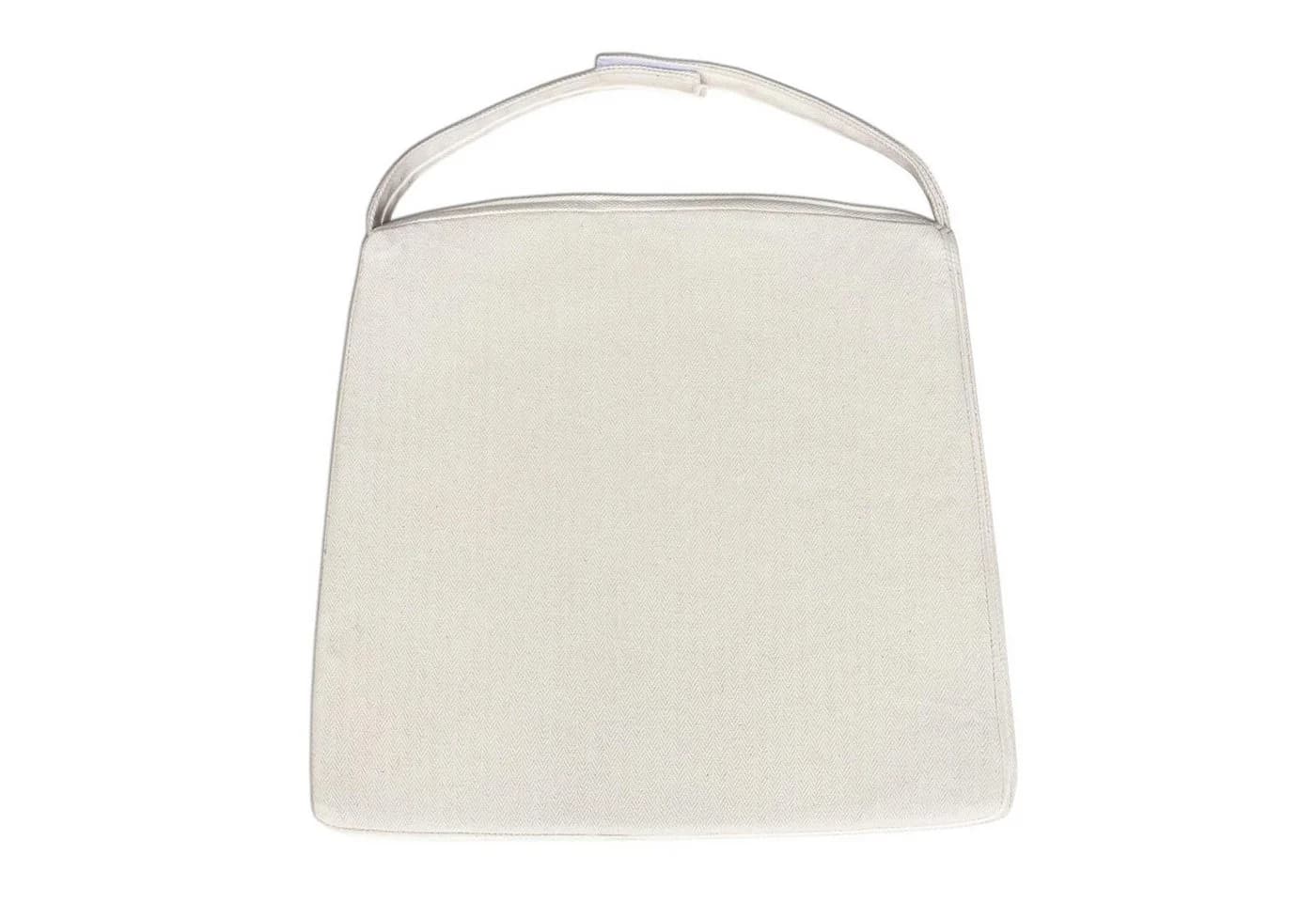 Amagohome Stuhlkissen Leinen Weiß 42x44cm mit Klettband