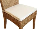 Amagohome Stuhlkissen Leinen Weiß 42x44cm mit Klettband Bild 5