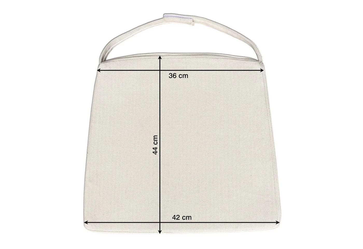 Amagohome Stuhlkissen Leinen Weiß 42x44cm mit Klettverschluss - Bild 3