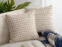 Amagohome Dekokissen Set 2 Stück 40x40cm Baumwolle Jute Beige Bild 5