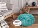 Amagohome Strickhocker Sitzhocker Pouf XXL Baumwolle recycelt Bild 5