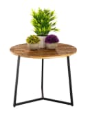 Amagohome Beistelltisch Couchtisch rund Industrie Style Massivholz Bild 2