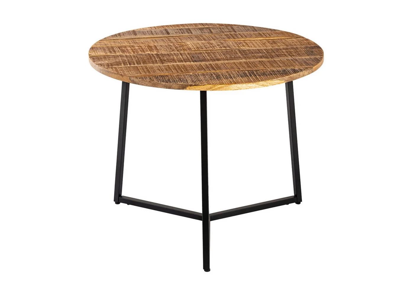 Amagohome Beistelltisch Couchtisch rund Industrie Style Massivholz - Bild 3