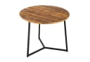 Amagohome Beistelltisch Couchtisch rund Industrie Style Massivholz Bild 4