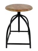 Amagohome Drehhocker Set 2 Stück Barhocker Mangoholz Industry Style Bild 4