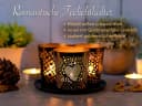 Amagohome Teelichthalter Kerzenständer Metall Schwarz Gold Bild 1