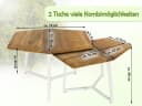 Amagohome Couchtisch 2er Set Mangoholz Massivholz Industrie Style Bild 3