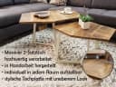 Amagohome Couchtisch 2er Set Mangoholz Massivholz Industrie Style Bild 4