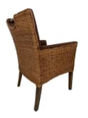 Amagohome Esszimmerstuhl Set 2 Stück Rattan Polsterstuhl Braun Bild 3
