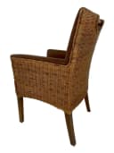 Amagohome Esszimmerstuhl Set 2 Stück Rattan Polsterstuhl Braun Bild 4