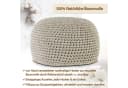 Amagohome Sitzhocker Bodenkissen Pouf Ø55 H37 Mohar Sitzpouf waschbar Bild 3