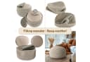 Amagohome Sitzhocker Bodenkissen Pouf Ø55 H37 Mohar Sitzpouf waschbar Bild 4