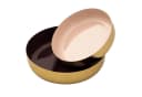 Amagohome Dekoschale 2er Set Gold Bordeaux-Rosé Metall Emaille Bild 2