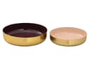 Amagohome Dekoschale 2er Set Gold Bordeaux-Rosé Metall Emaille Bild 5