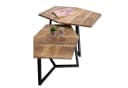 Amagohome Couchtisch 2er-Set München Massivholz Industrial Bild 2