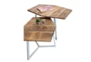 Amagohome Couchtisch 2er-Set sechseckig Mangoholz & Eisen Bild 2