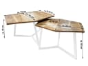 Amagohome Couchtisch 2er-Set sechseckig Mangoholz & Eisen Bild 3